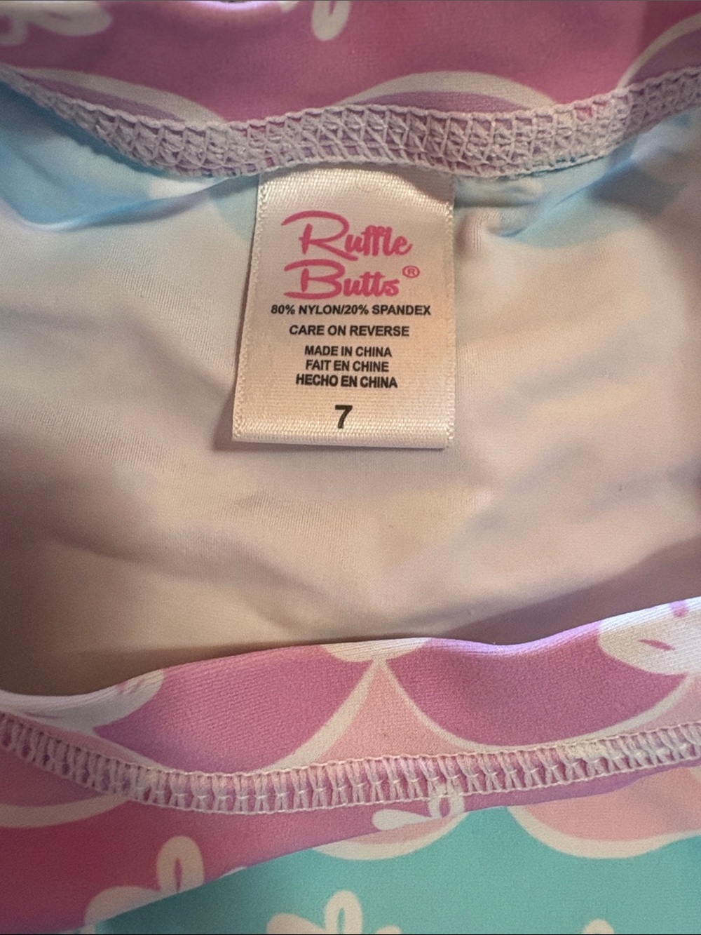 Ruffle Butts Girls Rash Guard Set - Picture 2 of 4